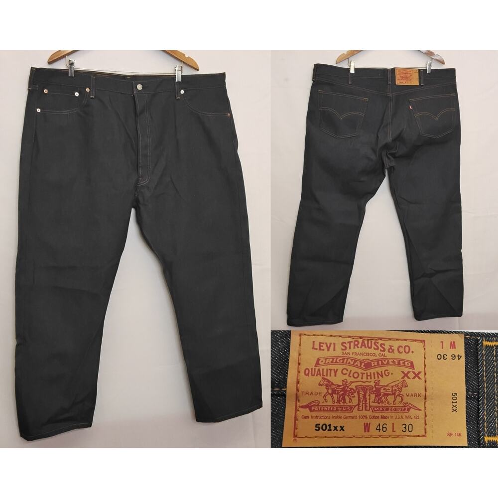 Levi 501 Jeans Men's Size 46x30 Dark Wash Made in USA Vintage NWOT #W4609
